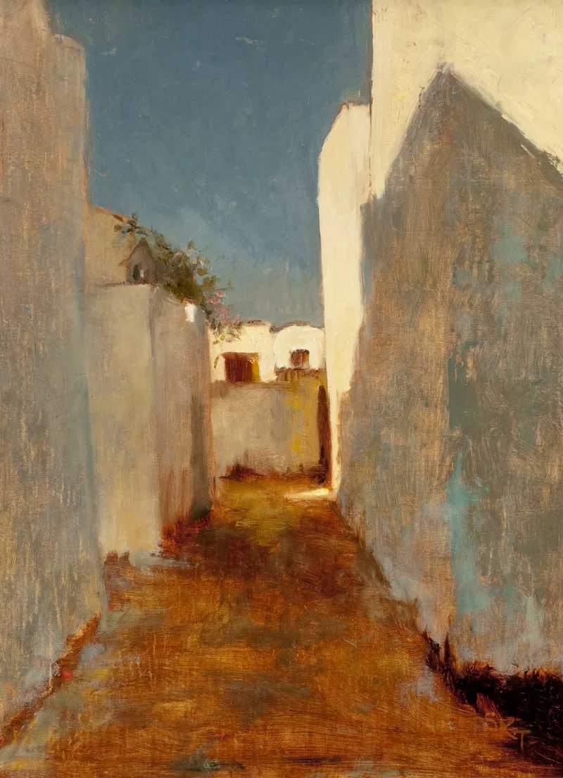 Alley after Singer Sargent Oil on Panel 12 x 9