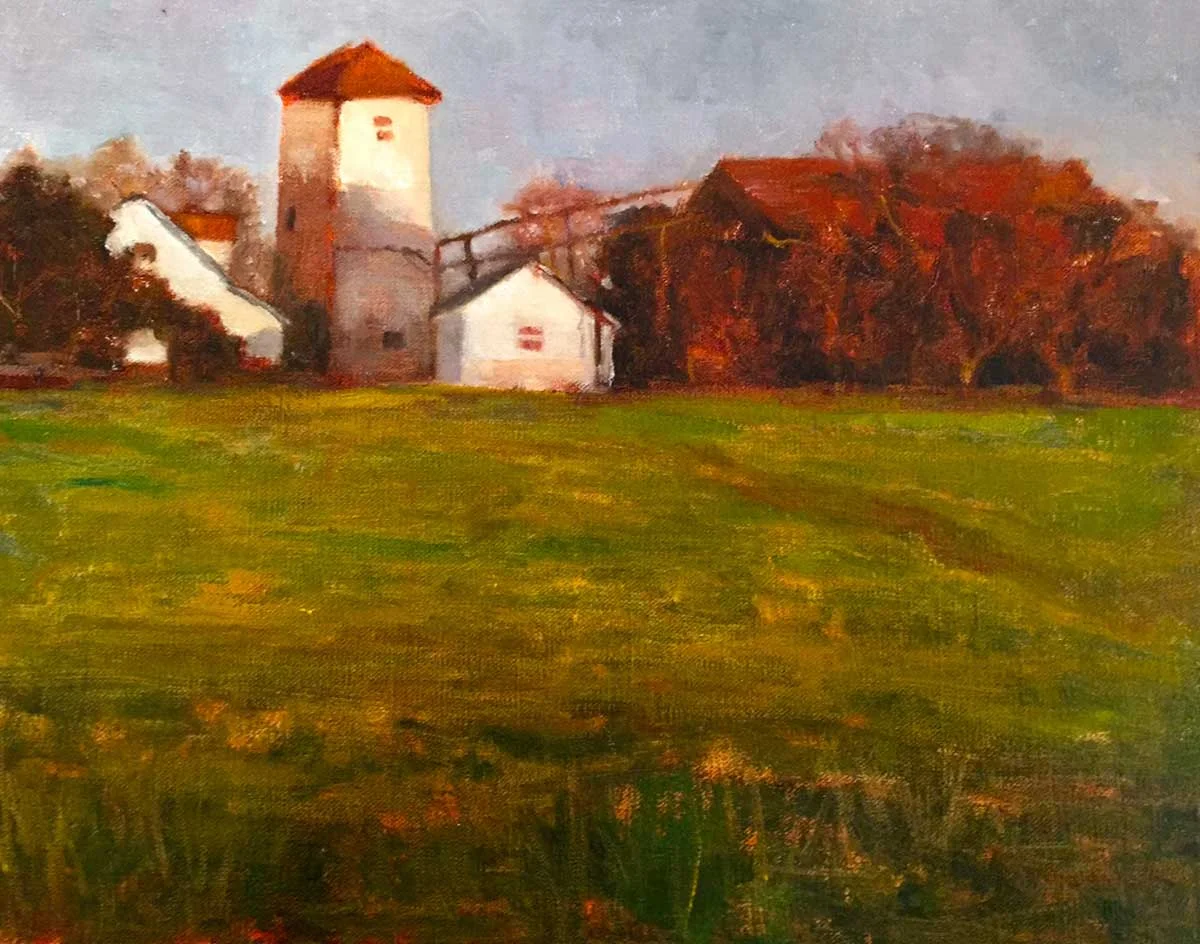 Barn after Muira Oil on Linen Panel 11 x 14