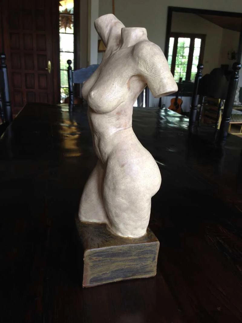 The Torso Fired and Glazed 14"H x 7"W x 5"D