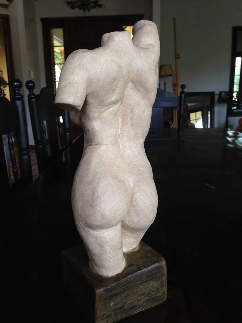 The Torso Fired and Glazed 14"H x 7"W x 5"D