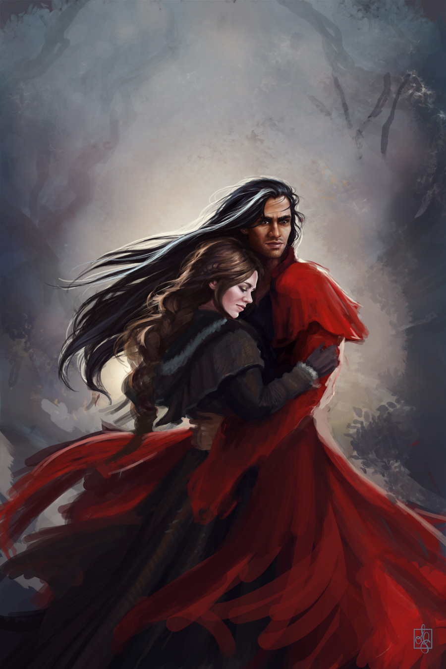 Check out this step-by-step guide from illustrator Louisa Gallie on creating the cover artwork for The Brush of Black Wings (author Grace Draven) | louisagallie.com
