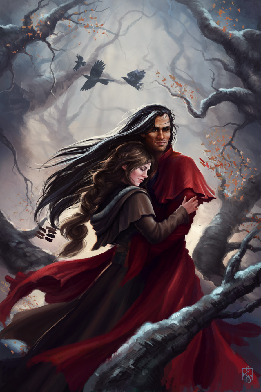 Check out this step-by-step guide from illustrator Louisa Gallie on creating the cover artwork for The Brush of Black Wings (author Grace Draven) | louisagallie.com