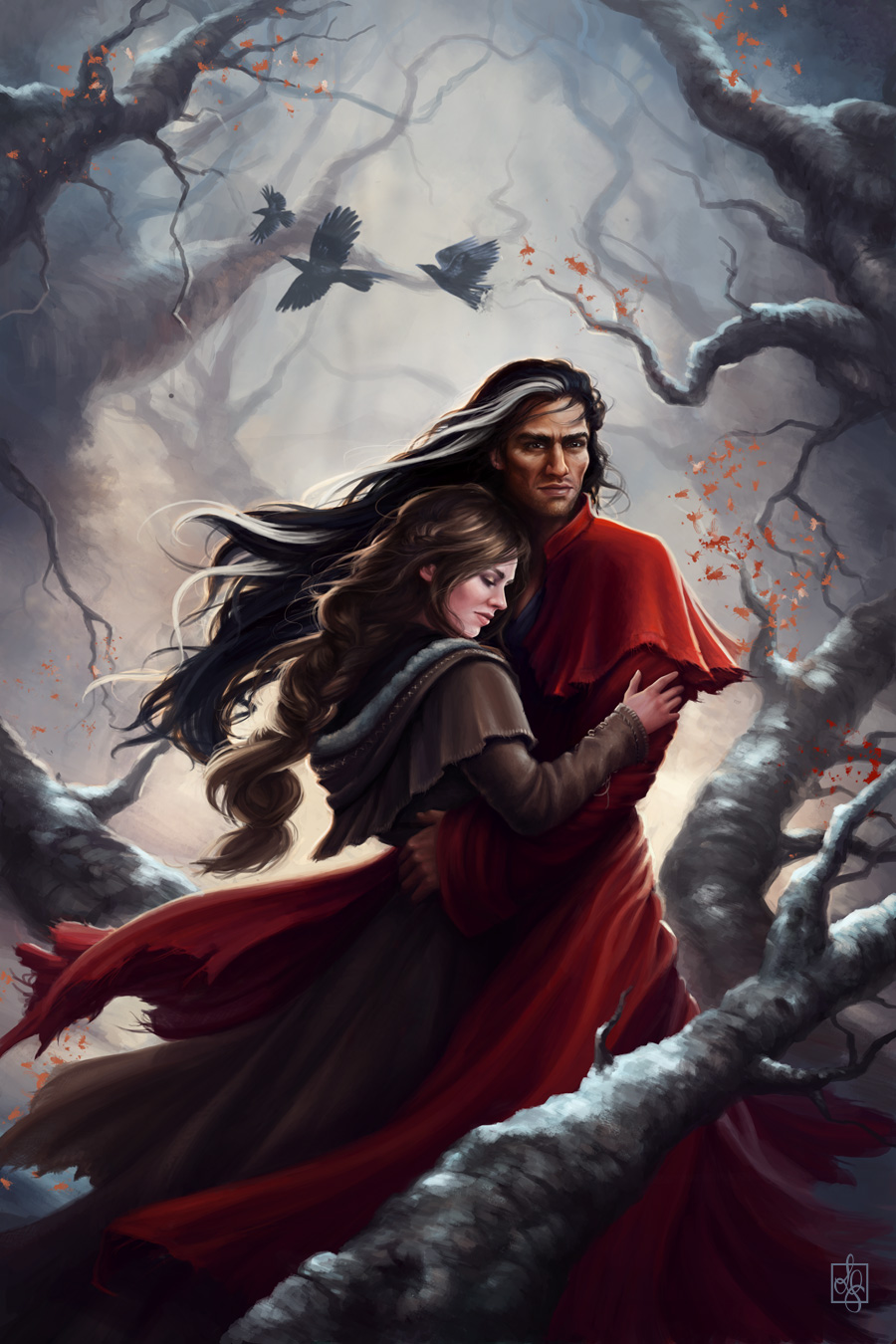 Check out this step-by-step guide from illustrator Louisa Gallie on creating the cover artwork for The Brush of Black Wings (author Grace Draven) | louisagallie.com
