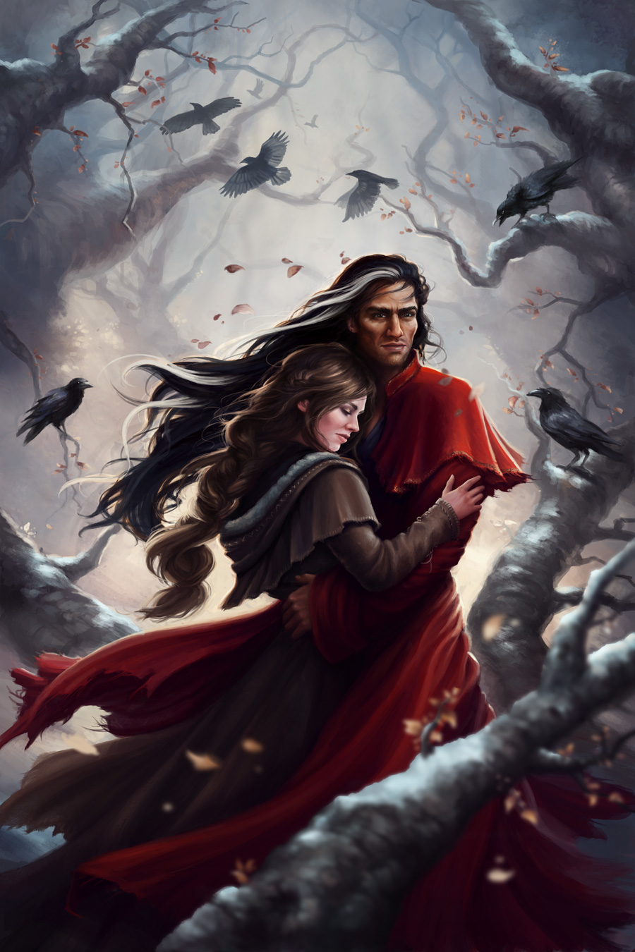 Check out this step-by-step guide from illustrator Louisa Gallie on creating the cover artwork for The Brush of Black Wings (author Grace Draven) | louisagallie.com