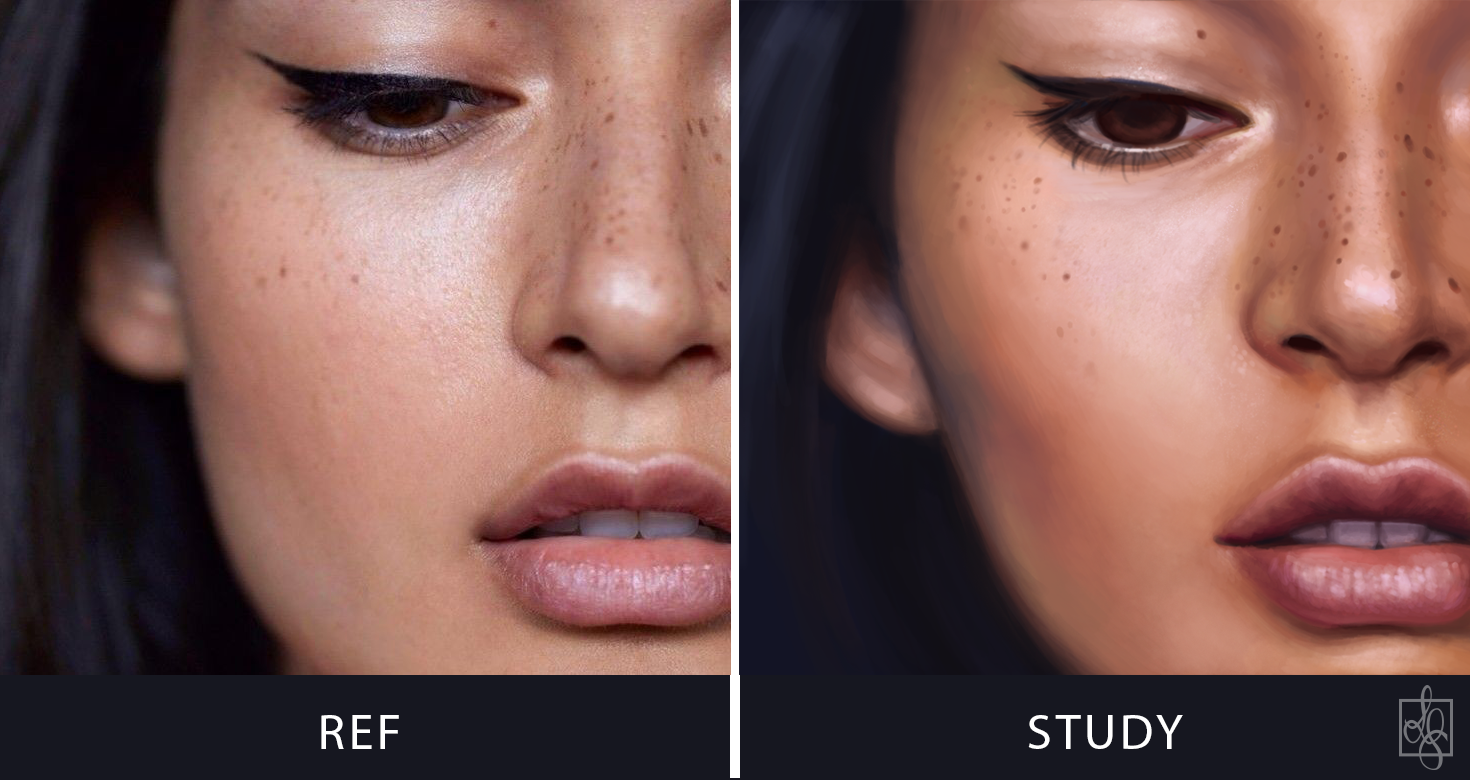 Skin study done in Photoshop (Reference here http://www.hernewtribe.com/pinned-16/) | louisagallie.com