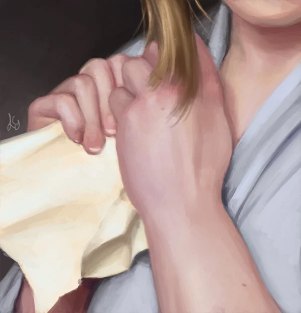Hand study #2 for a commission. Photoshop | louisagallie.com