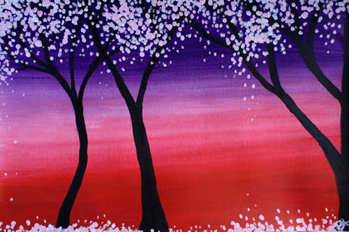 purple blossoms - Sold