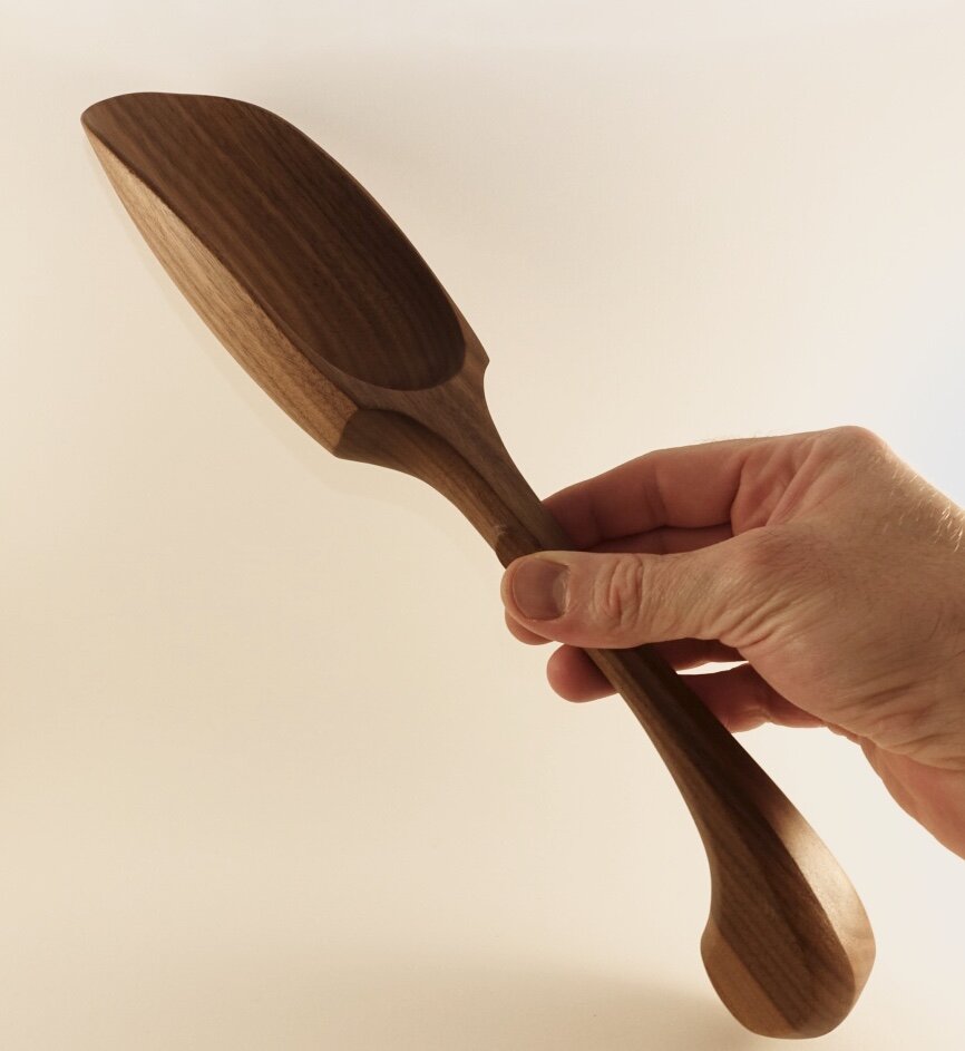 medium long handled scoop in walnut