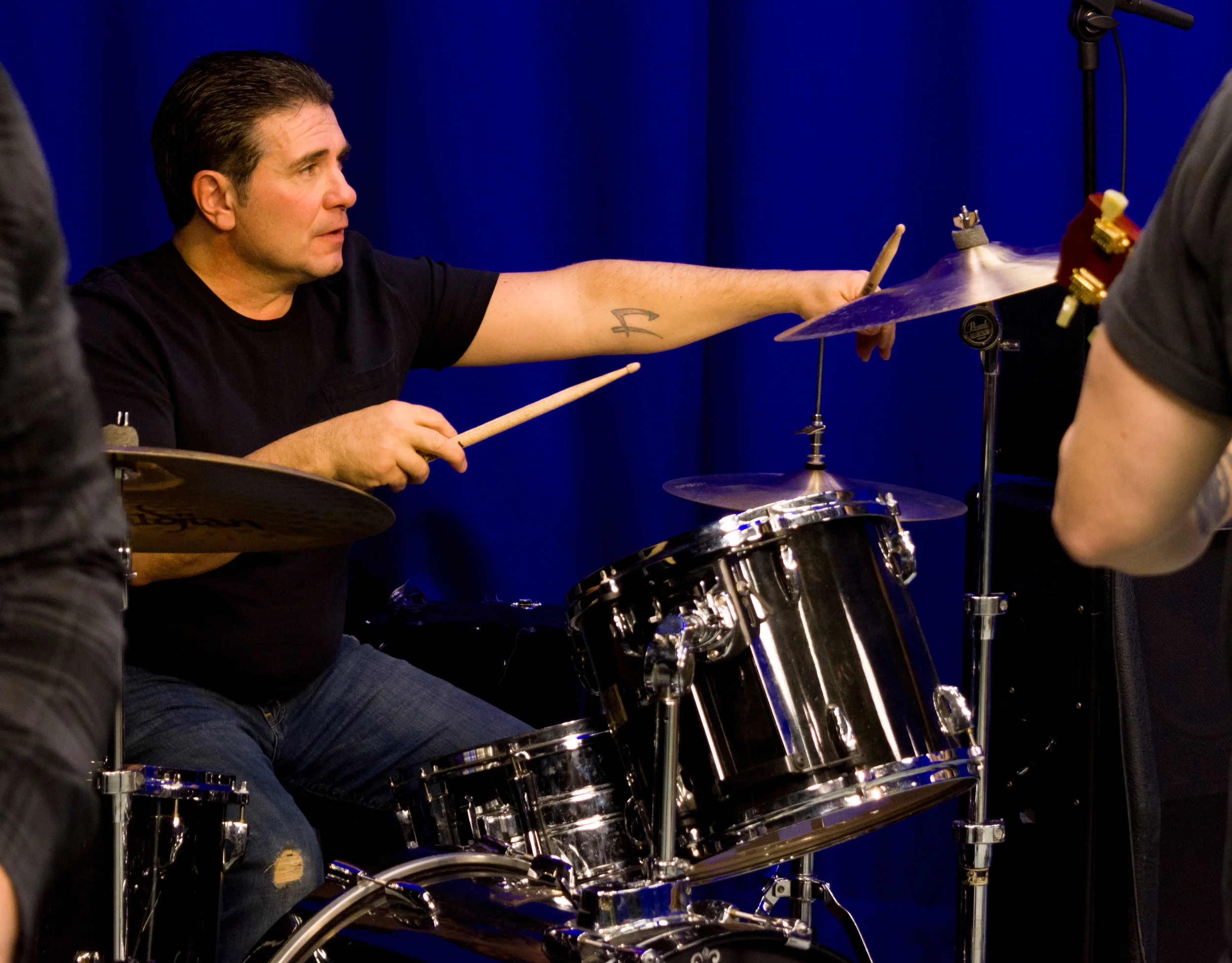 Johnny P jamming with original rock band "Black Water Rising" live on the late night wth johnny P "Series Finale"