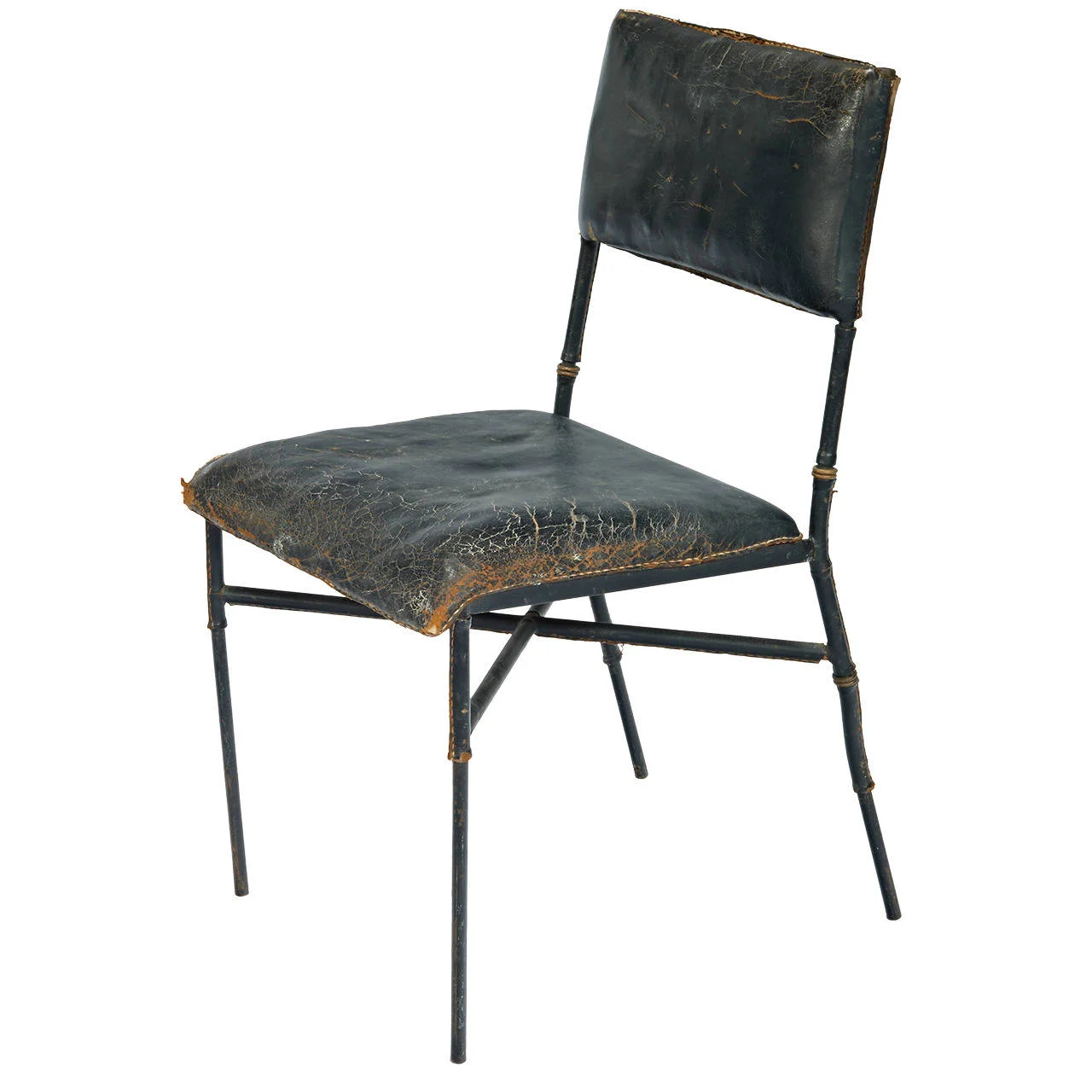Jacques Adnet Occasional Chair with Heavy Patina $5,500