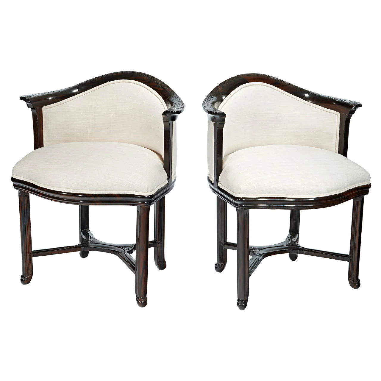 Louis Majorelle Macassar Ebony Armchairs $13,000