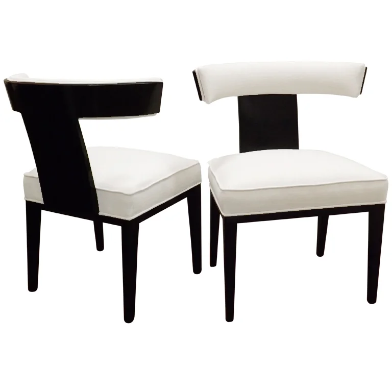 Samuel Marx Curved Back Chairs in Silk $22,000