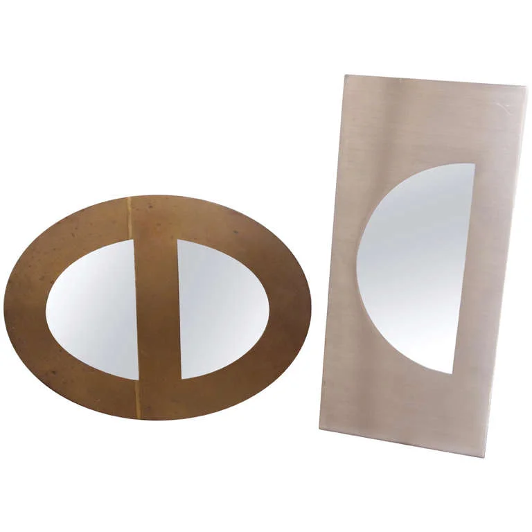 Gabriella Crespi Table Mirrors Christian Dior "CD" $2,000 / Tall Crescent $1,800