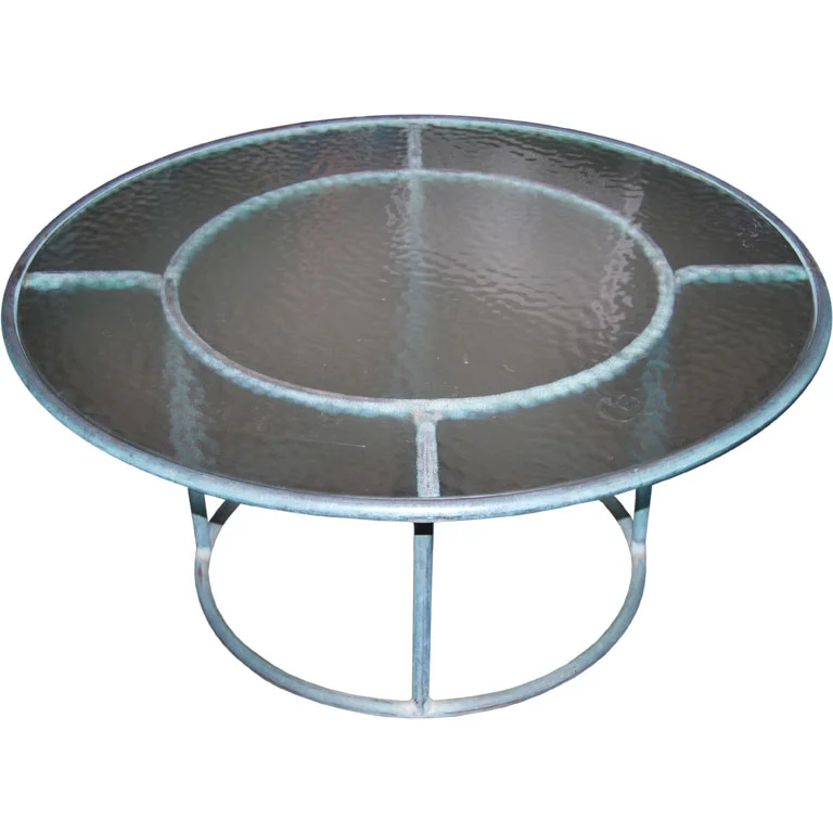 Walter Lamb Round Bronze Cocktail Table POR