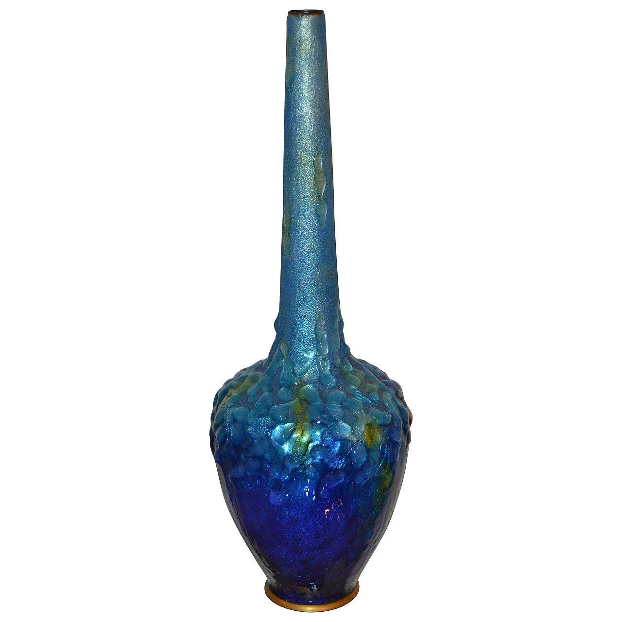 Camille Faure Blue Enameled Vase $3,500