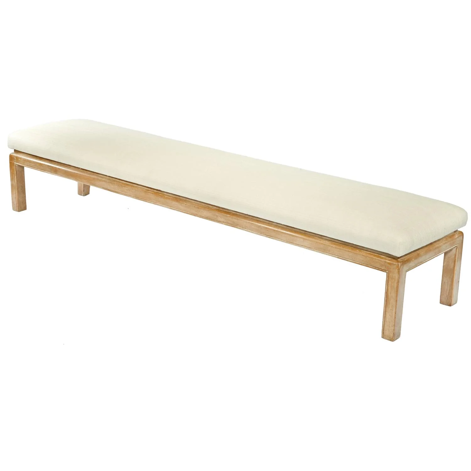 Samuel Marx 7' Bench in Limed Finish with Silk Upholstery $24,000