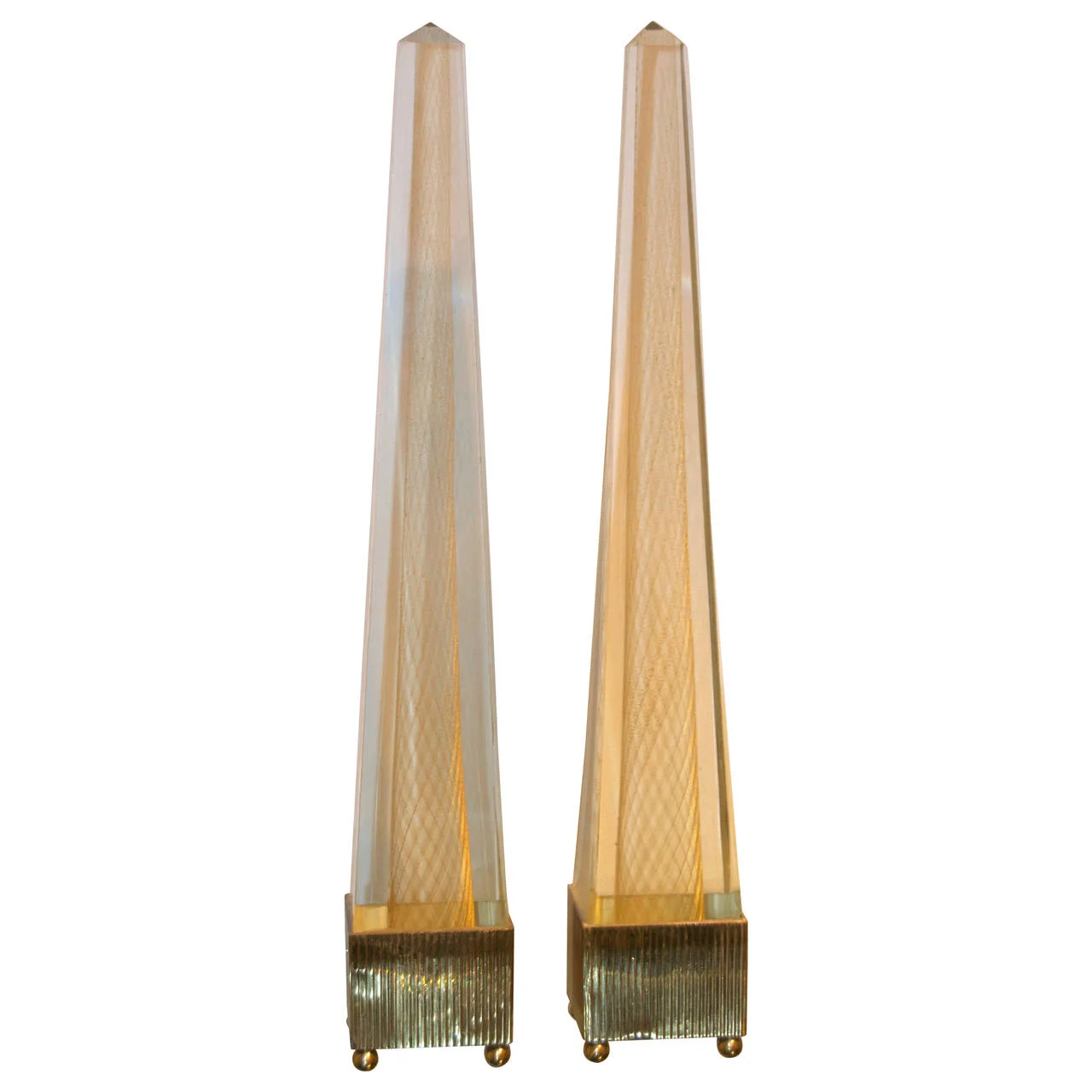 Venini Obelisks with Gold Inclusion $9,500