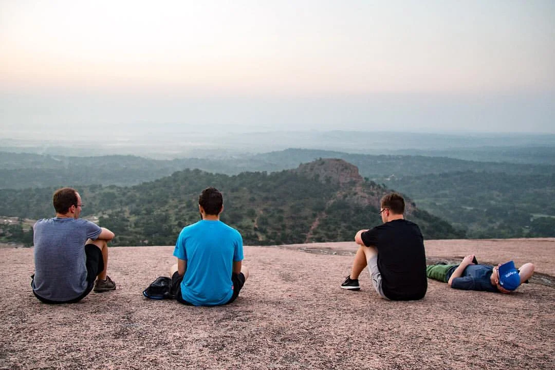 Sunrise view from the peak of Enchanted Rock