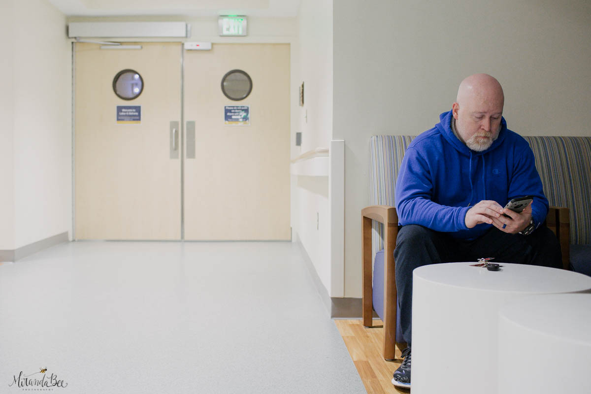 Dad waiting for baby