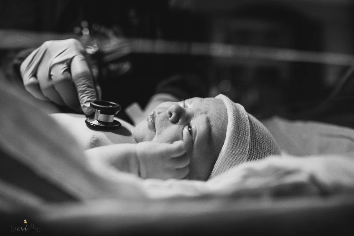 Newborn check in hospital