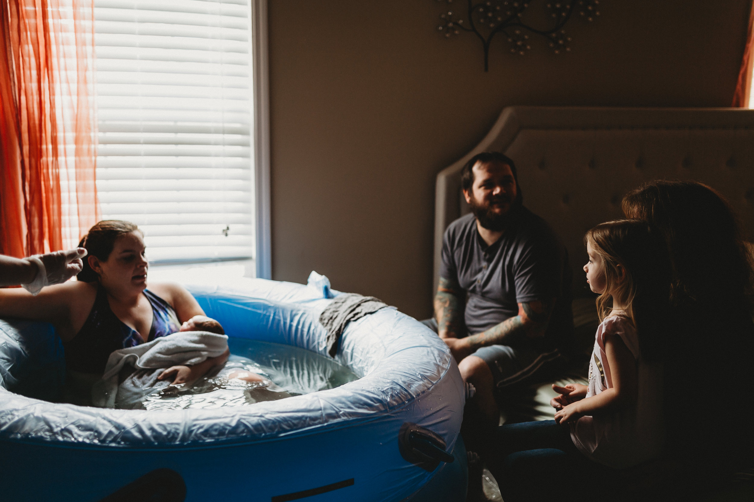 Surrounded by family