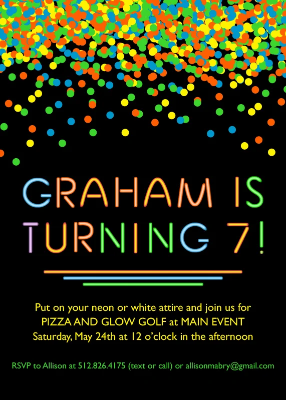 Birthday party invitation