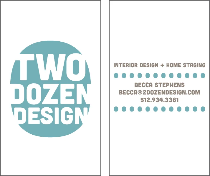 Two Dozen Design: logo and business card design
