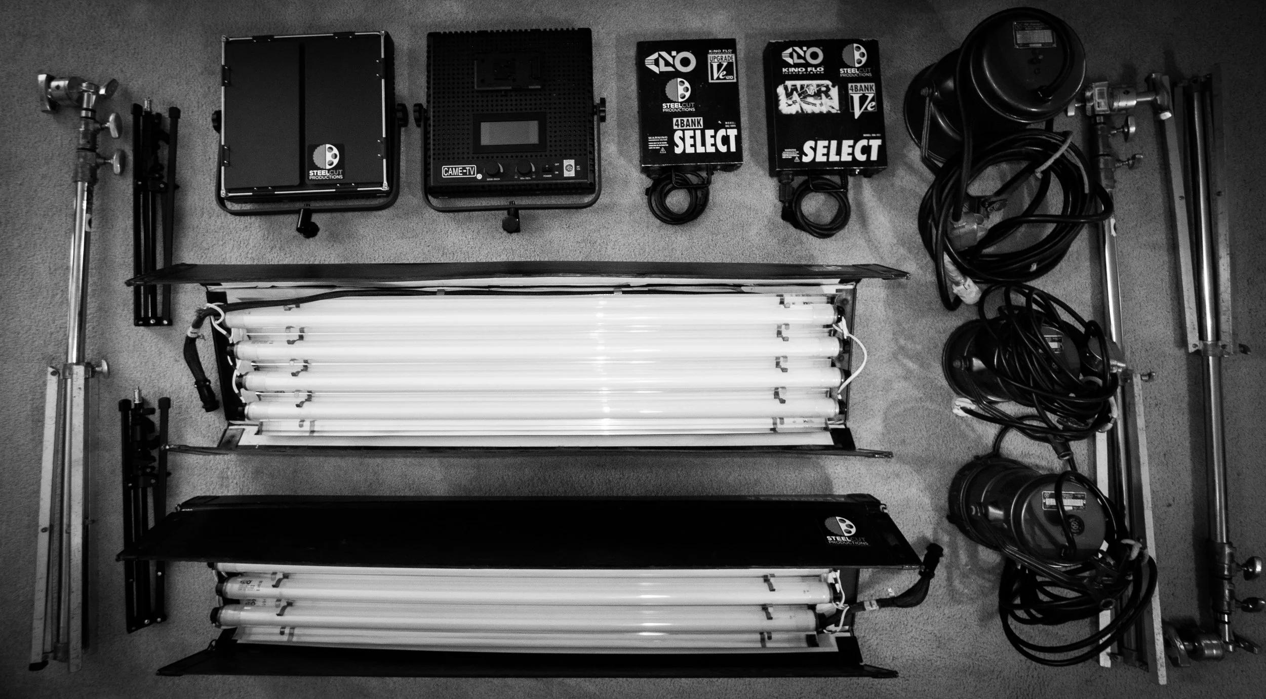 Above: Our basic lighting package!