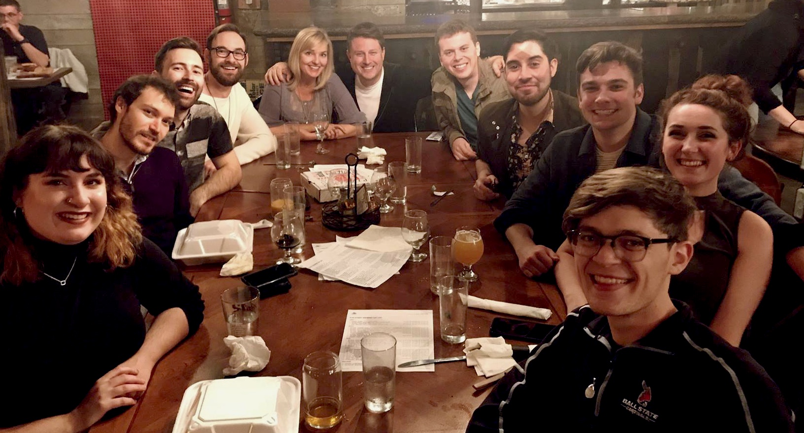 2018 Discovery New Musical Theatre Festival writers and staff at Ball State University