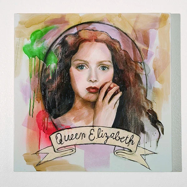 Queen Elizabeth 2005, Oil on Panel 2 x 2'