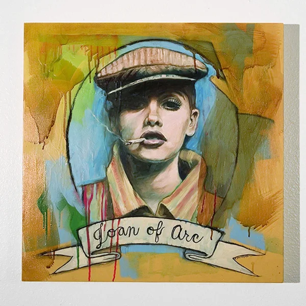 Joan of Arc 2004, Oil on Panel 2 x 2'