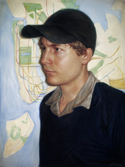 Johan 2007, Oil on Canvas 4 x 3'