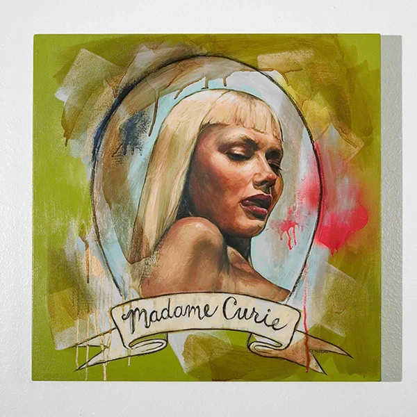 Madame Curie 2005, Oil on Panel 2 x 2'