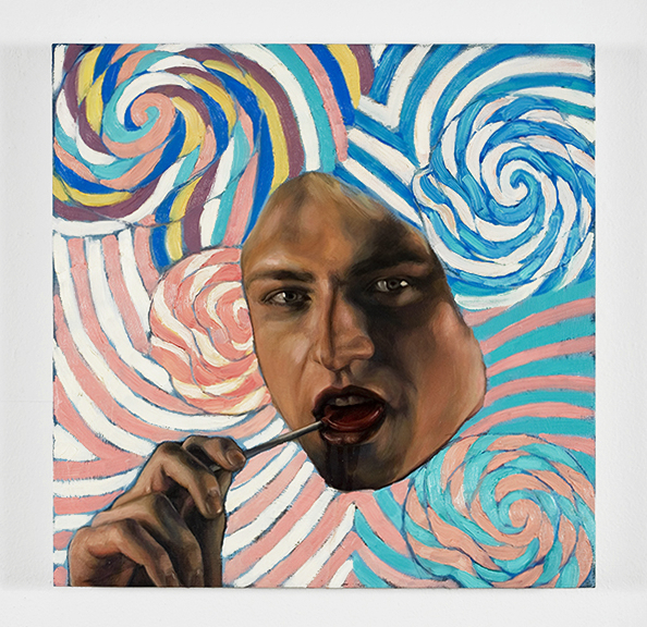 Sucker 2006, Oil on Panel 2 x 2'