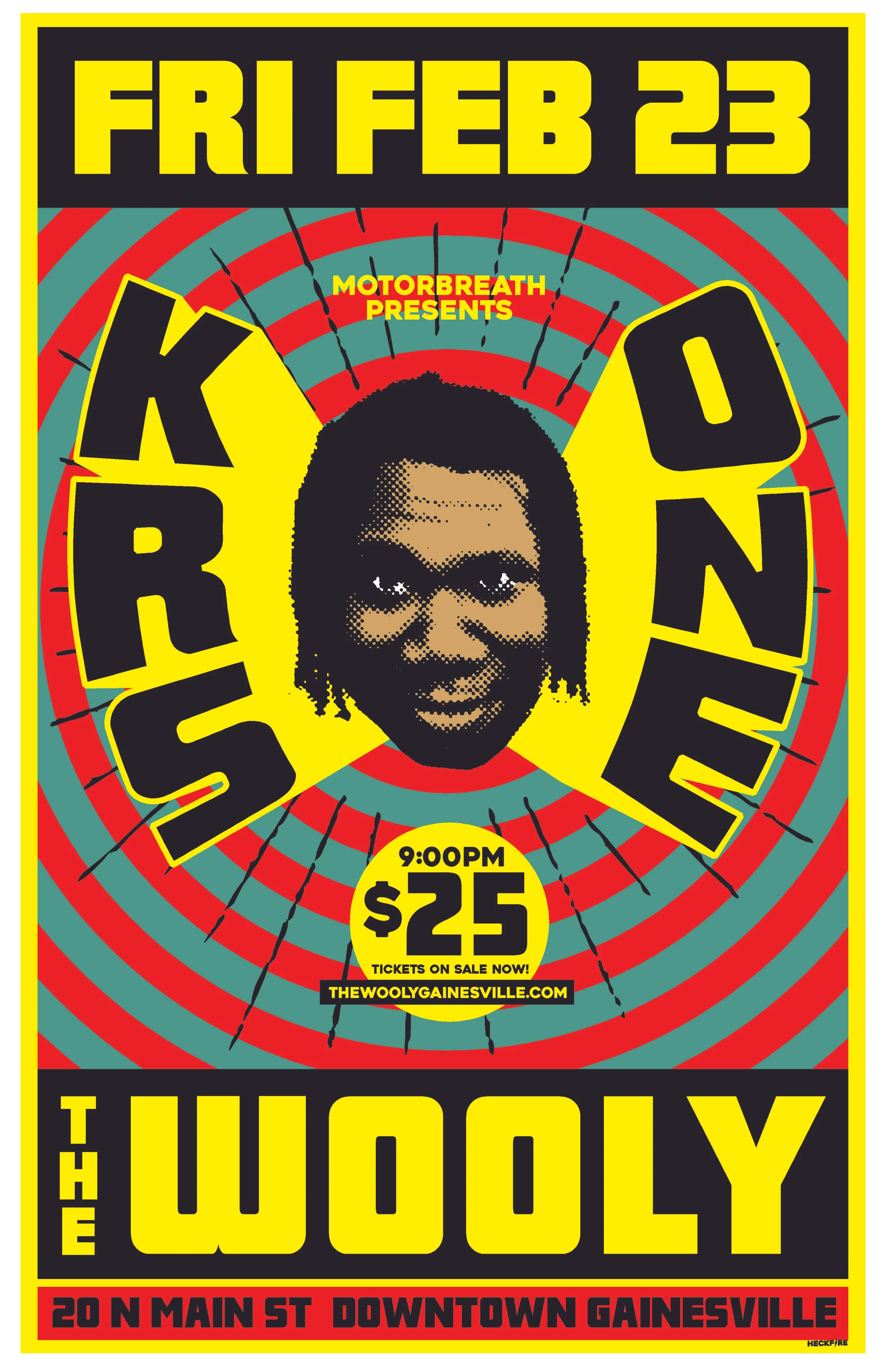 Motorbreath Presents: Friday, February 23rd Krs One Live at The Wooly! + more TBA Doors at 9pm $25 (18+ only) Buy Tickets HIP HOP ICON Lawrence Krisna Parker is better known by his stage names KRS-One (an acronym for Knowledge Reigns Supreme Over Nearly Everyone), and Teacha. At the 2008 BET Awards, KRS-One was the recipient of the Lifetime Achievement Award for all his work and effort towards the Stop the Violence Movement as well as the overall pioneering of hip hop music and culture. Lawrence Parker was born in Flatbush, Brooklyn, New York during the summer of 1965. Parker left home at 16 to become an MC, coming to live at a homeless shelter in the South Bronx where he was dubbed Krishna by residents because of his interest in the Hare Krishna spirituality of some of the antipoverty workers. By the time he met youth counselor Scott Sterling, he was also writing graffiti as KRS-One (Knowledge Reigns Supreme Over Nearly Everyone). Together he and Sterling, a.k.a. DJ Scott La Rock eventually created Boogie Down Productions, releasing their debut album, Criminal Minded, in 1987. KRS-One has been a vegetarian since his youth. KRS One the lyrical legend drops his new 2017 album 'The World Is Mind'. KRS One brings that Boom Bap back, with tracks like; 'Raw BEAT' and the graffiti tribute 'Out for Fame'. In addition KRS One celebrates the South African clique langue on 'Keep It Clicking' and shares ancient wisdom on the title track 'The World Is Mind'. This is another banger from the Hip Hop legend.