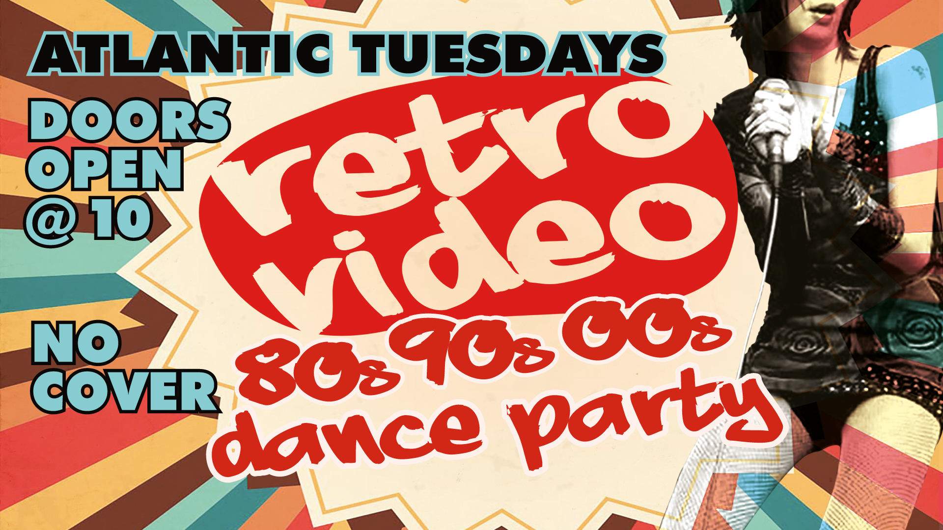 Retro Video Party kicks off Tuesday, April 3rd at 10pm Only the best 80's, 90's & 2k jams projected on the dance floor! Never a cover, 21+ only! 10pm - close Always killer drink specials!