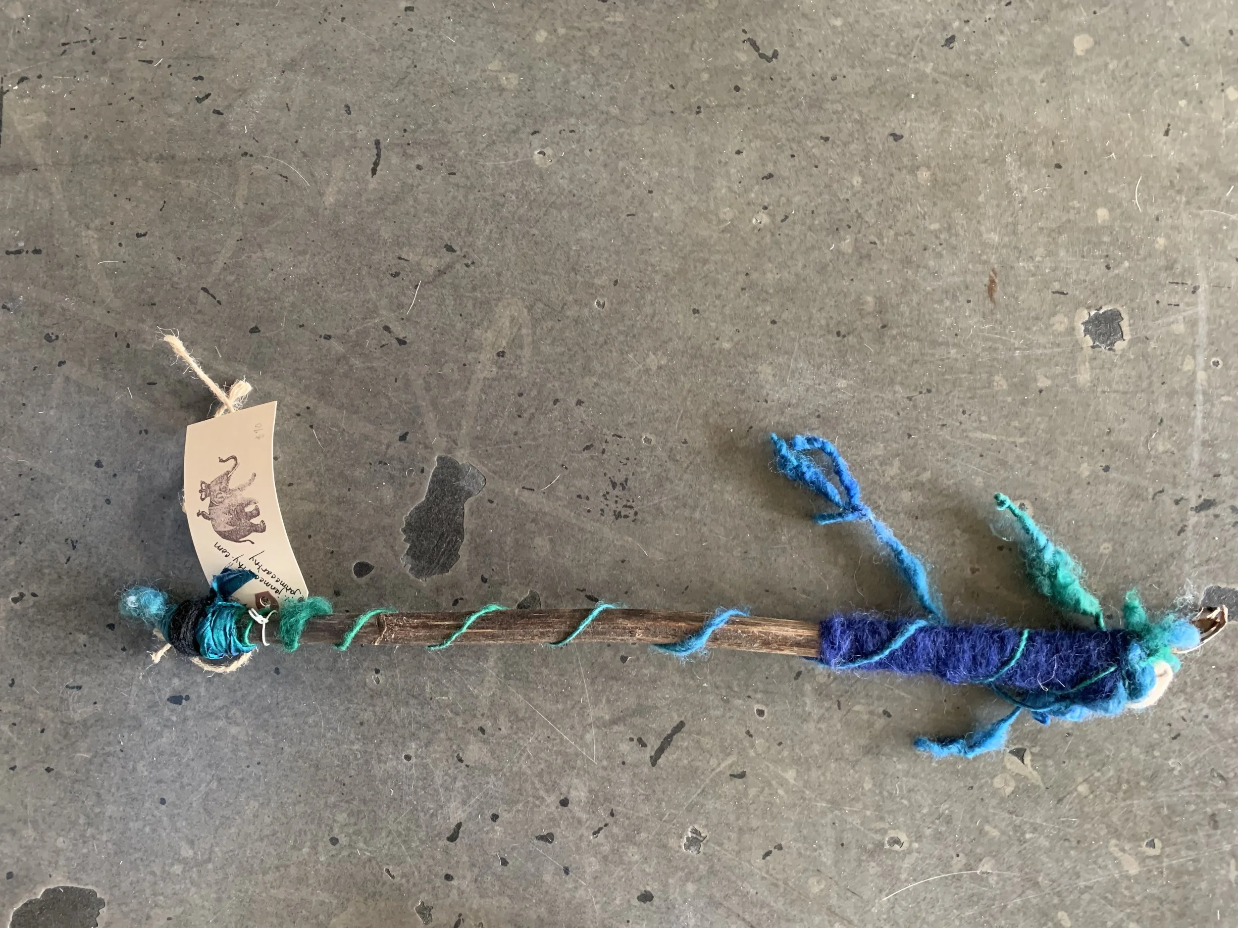 Long Turquoise Paint Brush