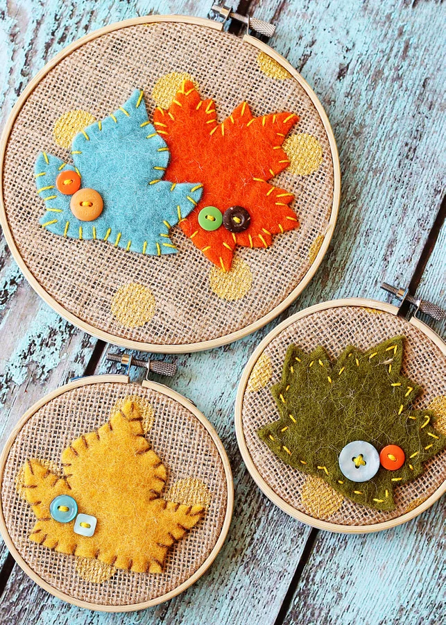 Fall Embroidery Art for TWO