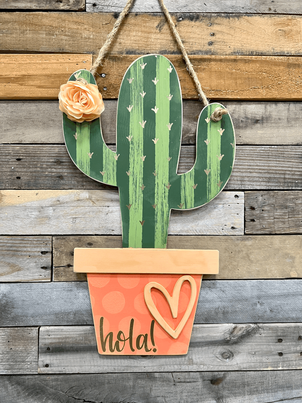 Potted Cactus Door Hanger Kit — The Makery
