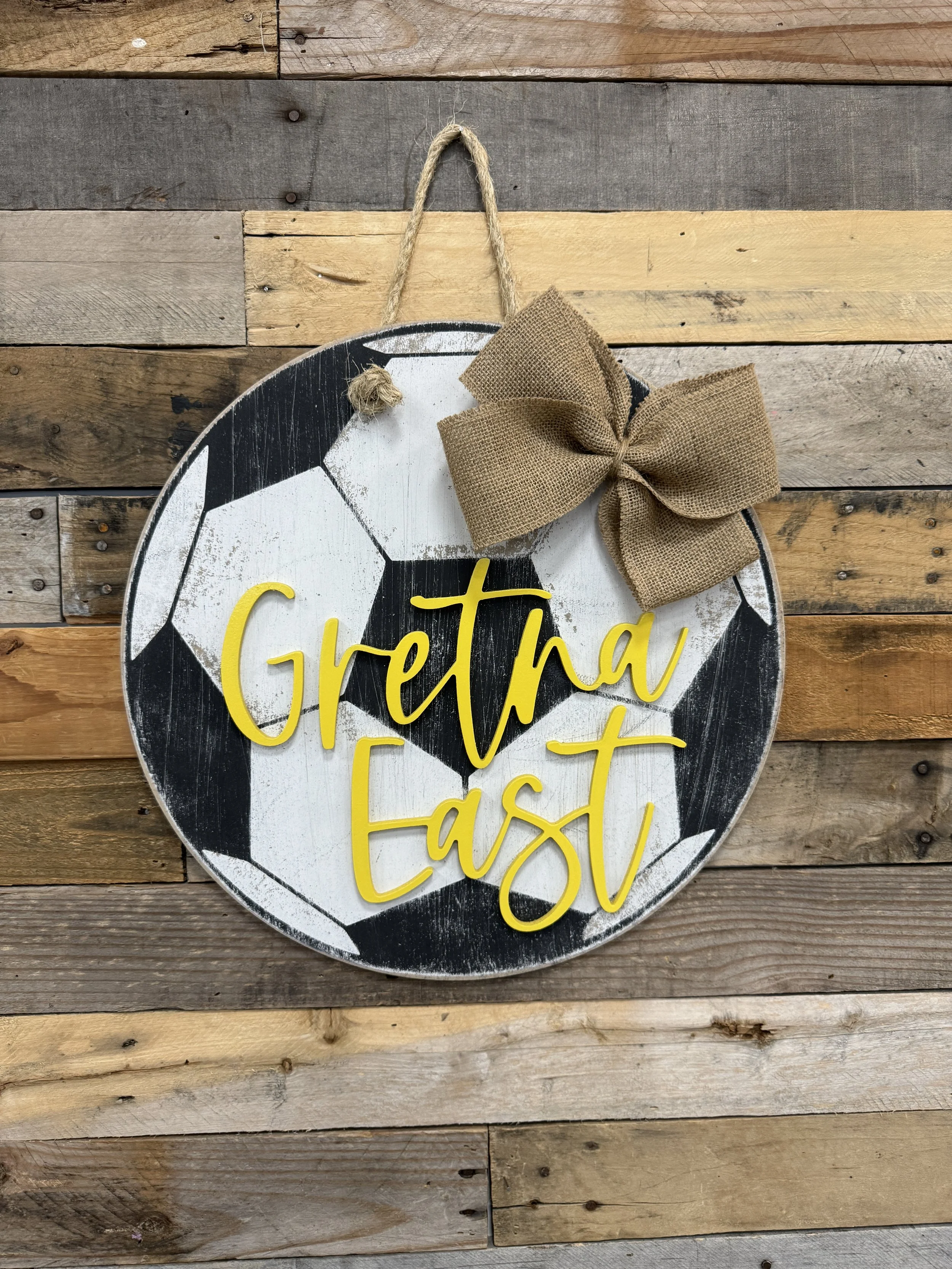 Design 3 - Gretna Soccer Ball (colors will be customized for your school)