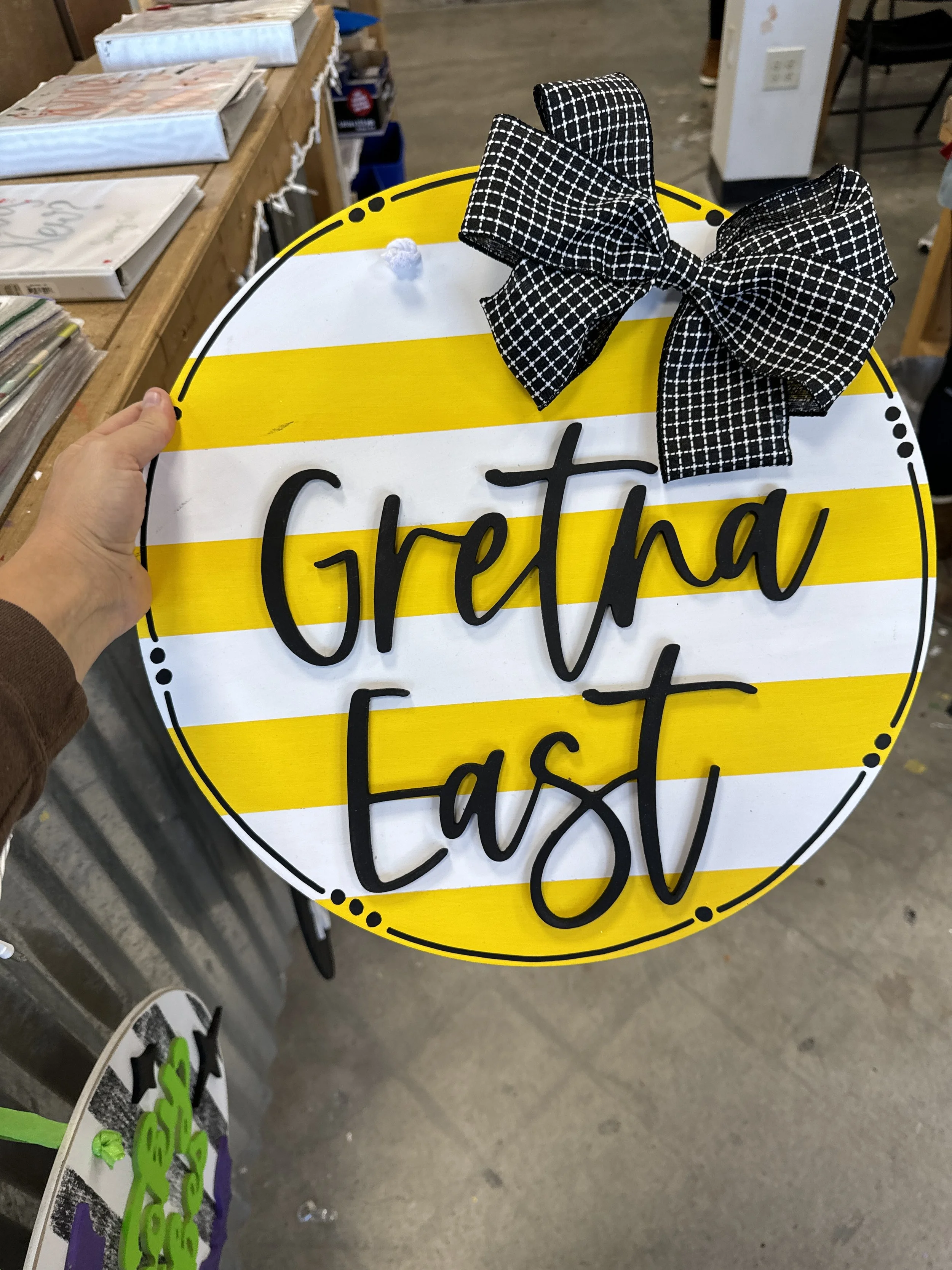 Design 2 - Gretna Horizontal Stripes (colors will be customized for your school)