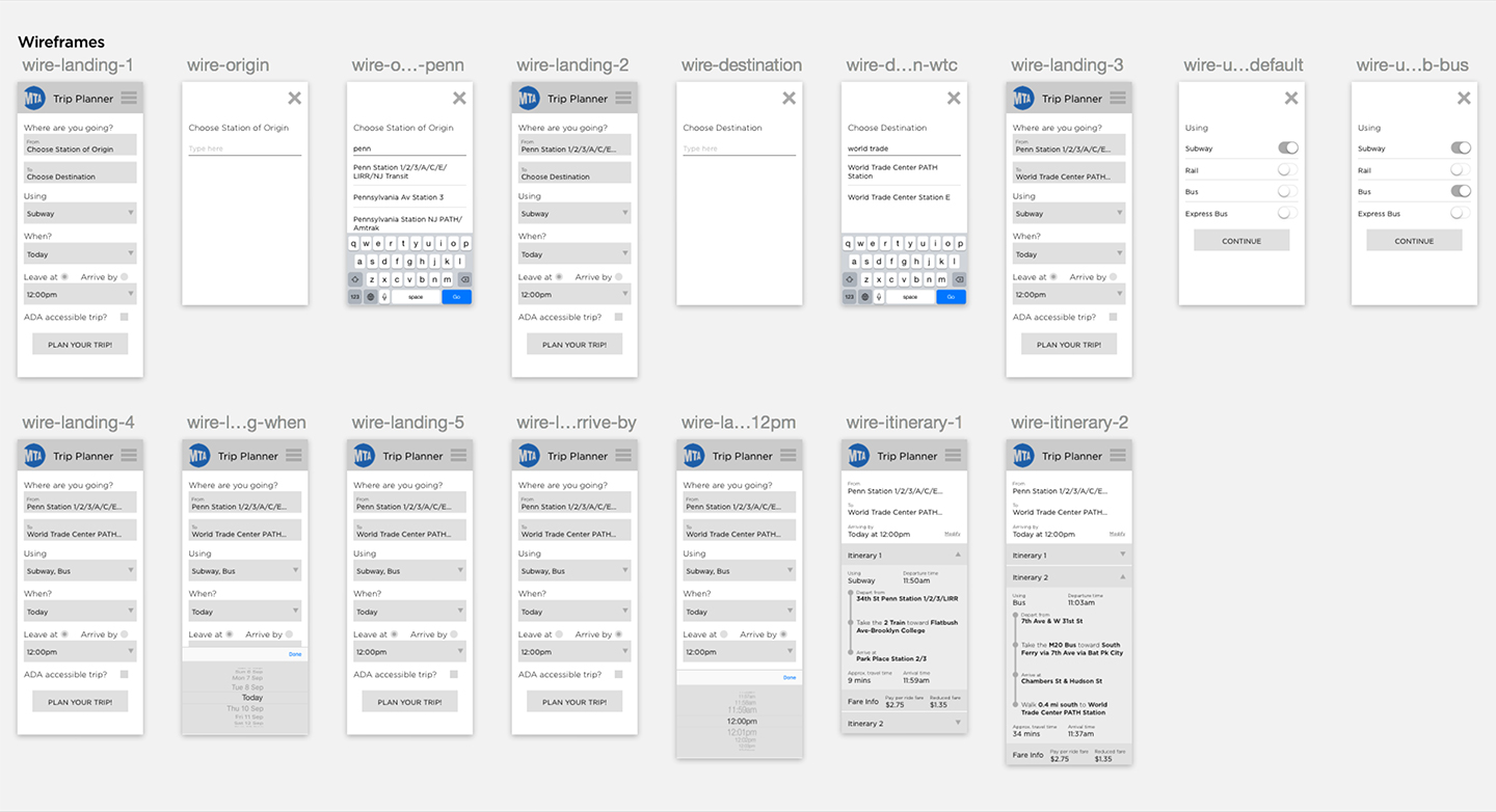 Wireframes.