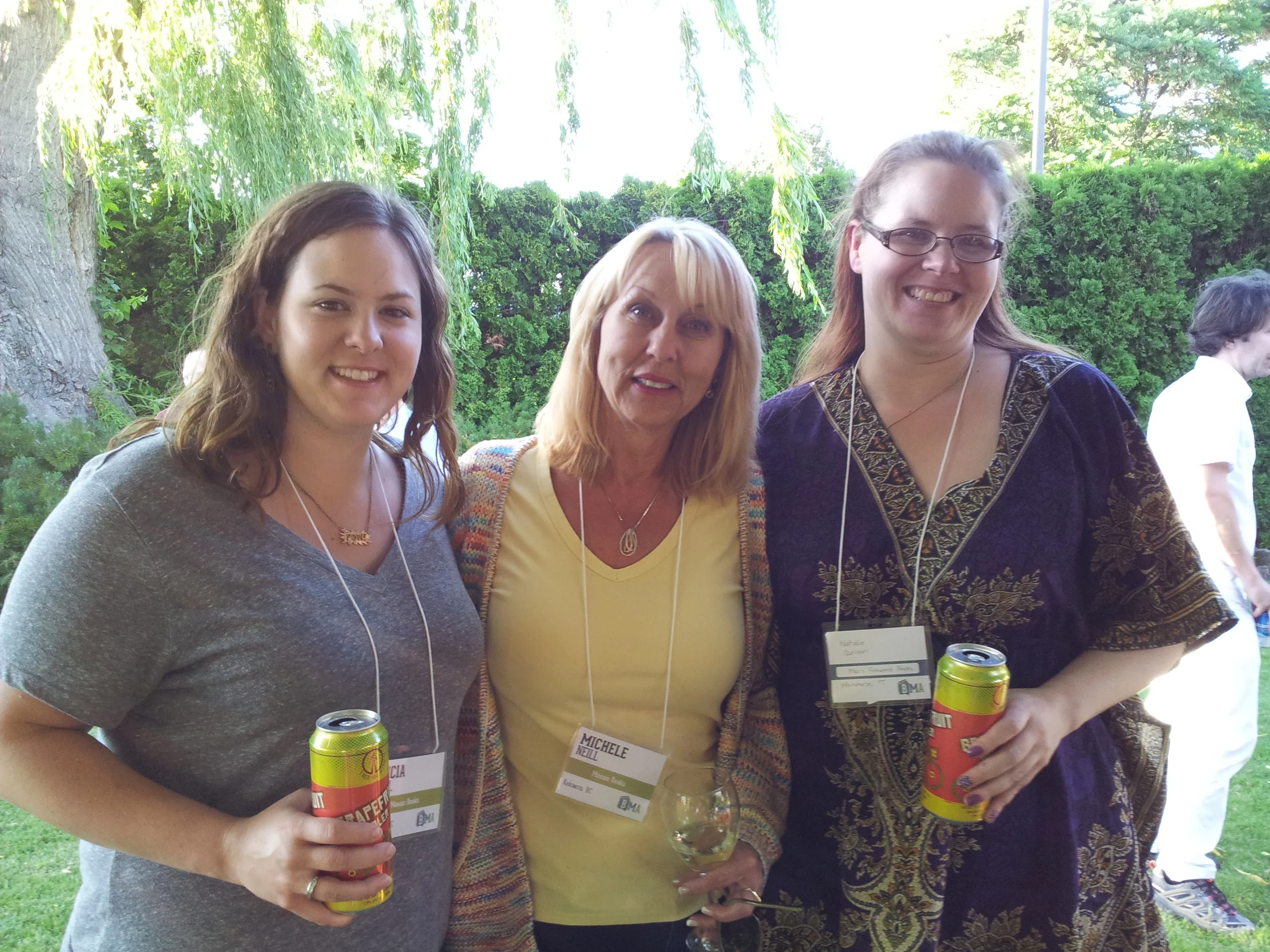 L to R: Alicia Neill (Mosaic Books), Michele Neill (Bookmanager), Natalie (Mac’s Fireweed Bookstore)