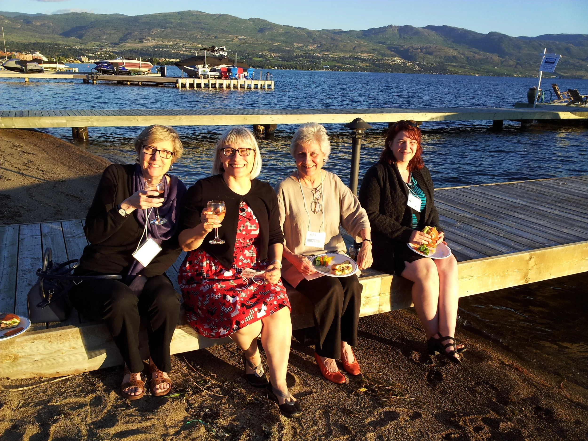 L to R: Susan (Hager Books), Iolanda Millar (Manda Group), Andrea (Hager Books) and Angela (Open Book)