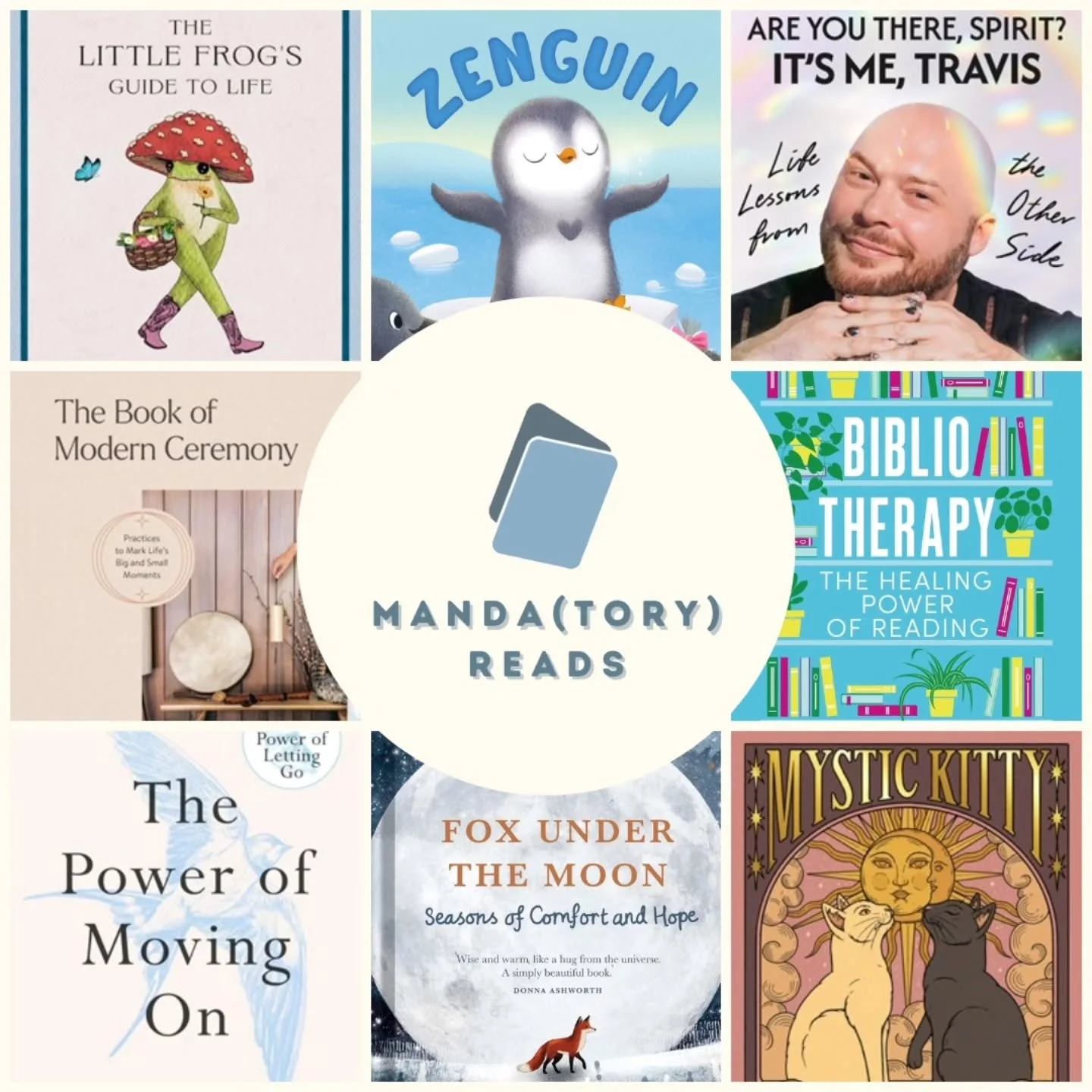 Start the new year off right with these inspirational titles from our Manda publishers! ✨️

📘 Little Frog's Guide to Life (@octopus_books_ / 9781837994731) 
📘 Zenguin (@workmanpubkids / 9781523528660) 
📘 Are You There Spirit? It's Me, Travis (@spi