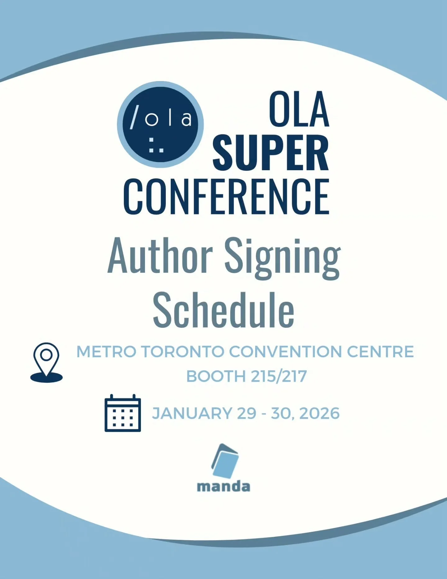 📍Ontario Library Association&rsquo;s Super Conference Expo 2026
🗓 January 29&ndash;30, 2026
📍Metro Toronto Convention Centre &ndash; North Building

Announcing our stellar lineup of Canadian authors and illustrators who&rsquo;ll be available for s