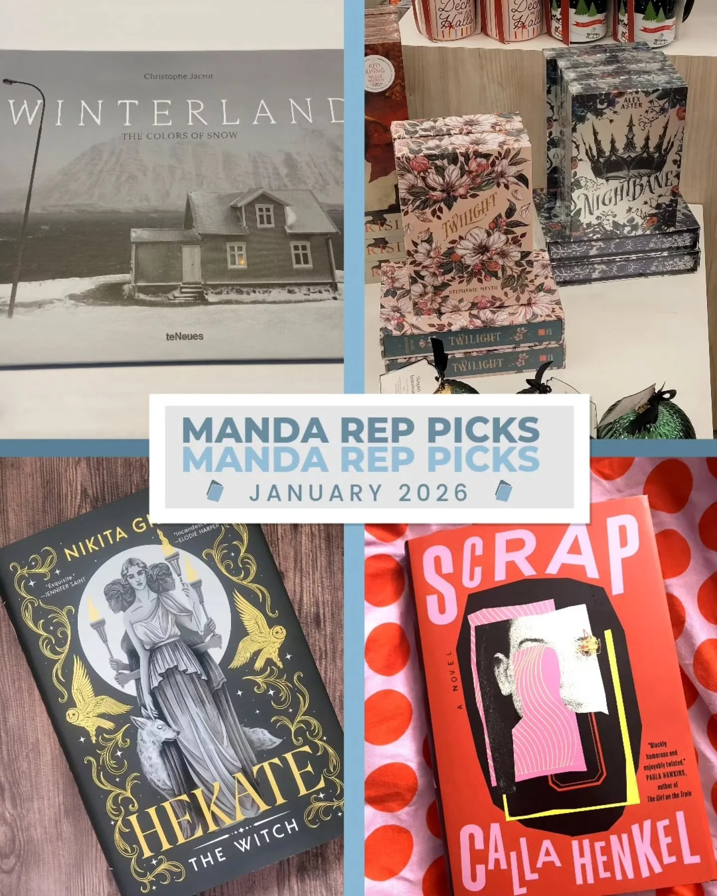 ✨ Manda Rep Picks ✨

Check out what our reps are reading and loving this month! Swipe to see our picks for January. 📚 

#MandaRepPicks #Bookstagram #BookRecommendation #BookstoRead #Bibliophile