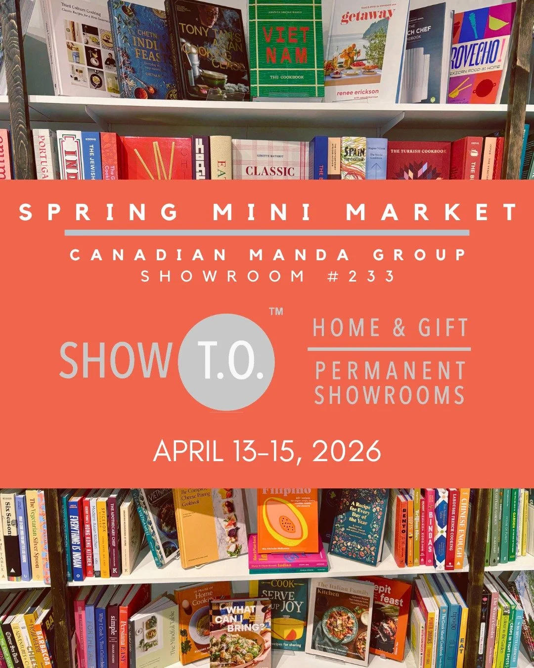🛍️ The @show_to_homeandgift Spring Mini Market is on now! Visit us in Showroom 233 at The International Centre from 9am &ndash; 5pm on April 13-15.

We have gift products, calendars, books, and so much more! 💫📚

📍
THE INTERNATIONAL CENTRE
6900 Ai