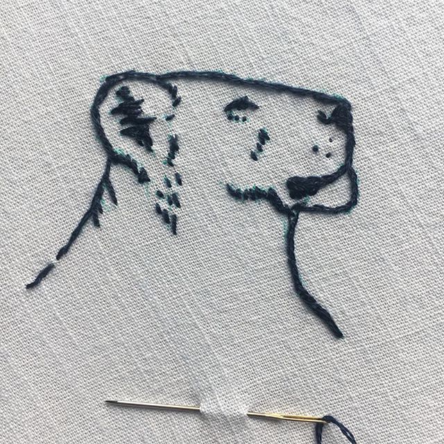 Created a new doodle with a needle &amp; thread based off one of my oldies. 
#embroidery #embroideryart 
#watercolor #illustration #illustrator #art #artsy #handmade #creative #lion #animal #wildlife #wildlifeart #lioness #kjohnsondsgn