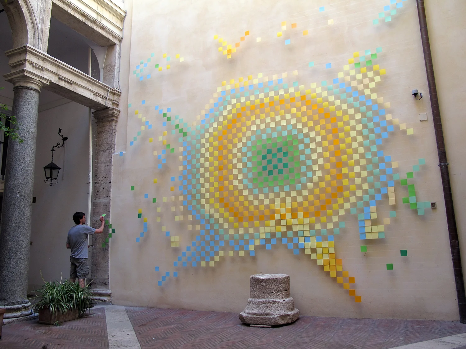 Abacus , 2012, Palazzeto Cenci, Rome Italy, paper and monofilament, curated by Baldo Diodato